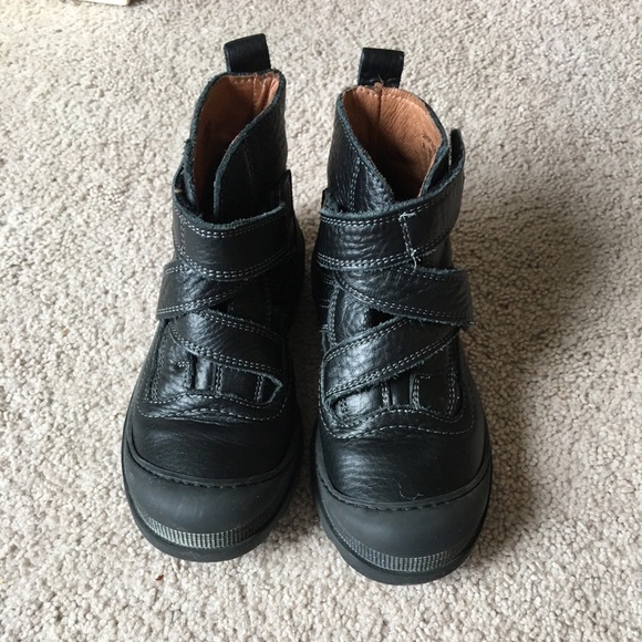 Nordstrom European Collection Italian Crafted Pebble Leather Boots (Kid) 12
